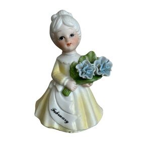 Vintage February Porcelain Birthday Girl